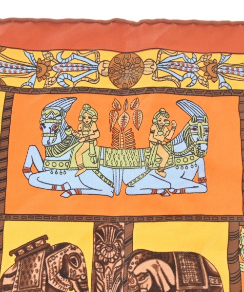 HERMES（エルメス）バンダナ・スカーフ オレンジ サイズ:45 レディース/2200612480070