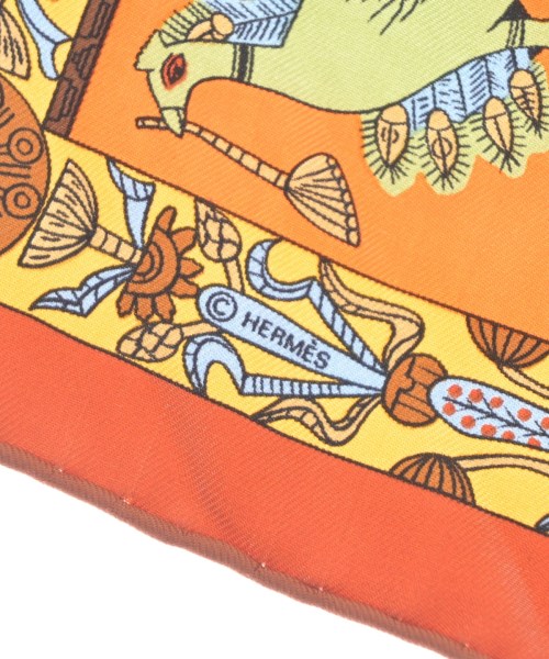 HERMES（エルメス）バンダナ・スカーフ オレンジ サイズ:45 レディース/2200612480070