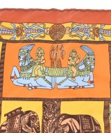 HERMES（エルメス）バンダナ・スカーフ オレンジ サイズ:45 レディース/2200612480070