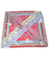 HERMES（エルメス）バンダナ・スカーフ 赤 サイズ:90 レディース/2200616760055