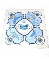 HERMES（エルメス）バンダナ・スカーフ 白 サイズ:90 レディース/2200629896093