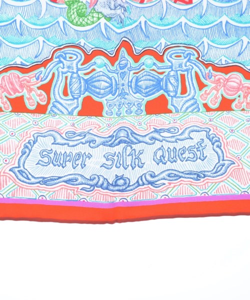 HERMES（エルメス）バンダナ・スカーフ 赤 サイズ:90 レディース/2200629896109