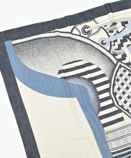 HERMES（エルメス）バンダナ・スカーフ 紺 サイズ:140 レディース/2200631903185