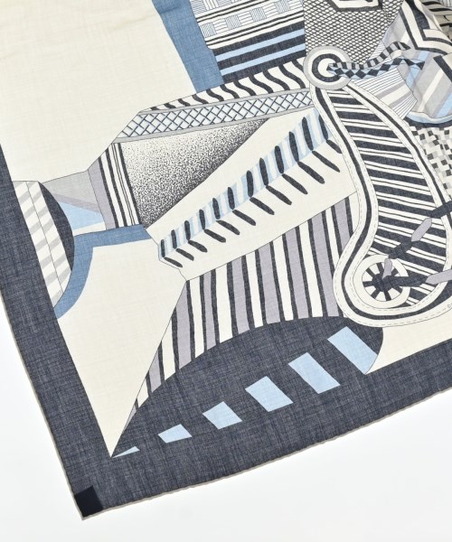 HERMES（エルメス）バンダナ・スカーフ 紺 サイズ:140 レディース/2200631903185