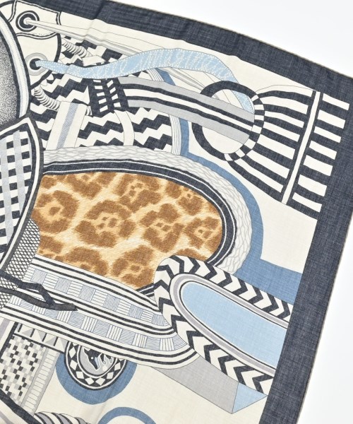 HERMES（エルメス）バンダナ・スカーフ 紺 サイズ:140 レディース/2200631903185