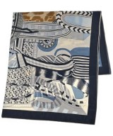 HERMES（エルメス）バンダナ・スカーフ 紺 サイズ:140 レディース/2200631903185