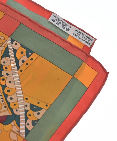 HERMES（エルメス）バンダナ・スカーフ 黄 サイズ:90 レディース/2200632553075