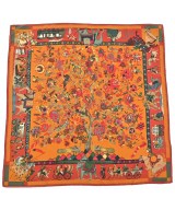 HERMES（エルメス）バンダナ・スカーフ 黄 サイズ:90 レディース/2200632553075