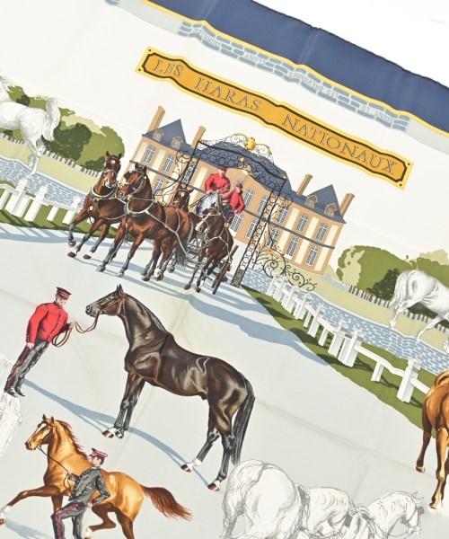 HERMES（エルメス）バンダナ・スカーフ グレー サイズ:90 レディース/2200633429423