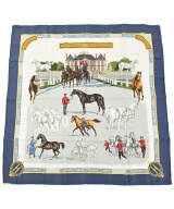 HERMES（エルメス）バンダナ・スカーフ グレー サイズ:90 レディース/2200633429423