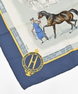 HERMES（エルメス）バンダナ・スカーフ グレー サイズ:90 レディース/2200633429423