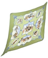 HERMES（エルメス）バンダナ・スカーフ 緑 サイズ:- レディース/2200633429430