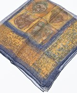 HERMES（エルメス）バンダナ・スカーフ 青 サイズ:45 レディース/2200611125033