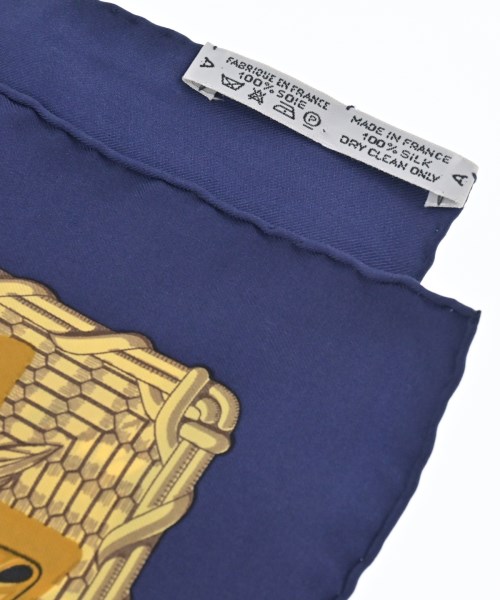 HERMES（エルメス）バンダナ・スカーフ 紺 サイズ:90 レディース/2200612287617