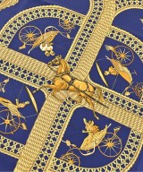 HERMES（エルメス）バンダナ・スカーフ 紺 サイズ:90 レディース/2200612287617