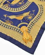 HERMES（エルメス）バンダナ・スカーフ 紺 サイズ:90 レディース/2200612287617