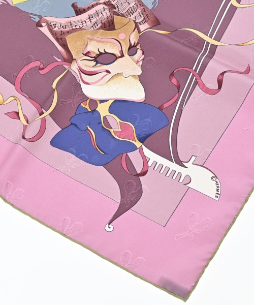 HERMES（エルメス）バンダナ・スカーフ ピンク サイズ:90 レディース/2200612287716