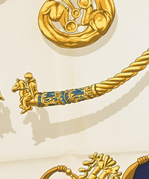 HERMES（エルメス）バンダナ・スカーフ 紺 サイズ:90 レディース/2200613784023