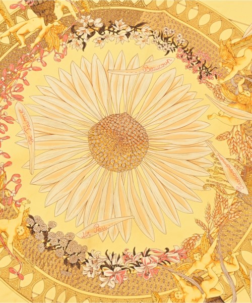 HERMES（エルメス）バンダナ・スカーフ 黄 サイズ:- レディース/2200614245394