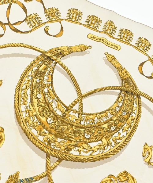 HERMES（エルメス）バンダナ・スカーフ 白 サイズ:90 レディース/2200615577715