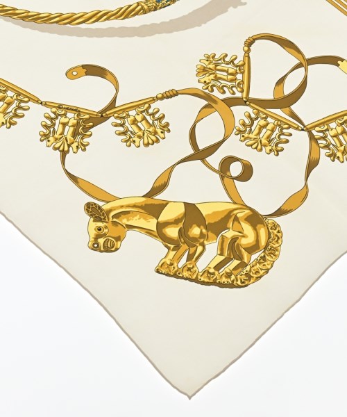 HERMES（エルメス）バンダナ・スカーフ 白 サイズ:90 レディース/2200615577715