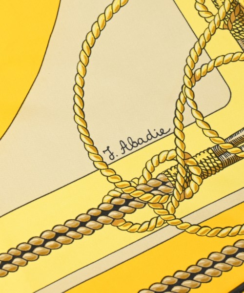 HERMES（エルメス）バンダナ・スカーフ 黄 サイズ:90 レディース/2200615577746