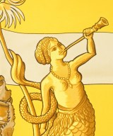 HERMES（エルメス）バンダナ・スカーフ 黄 サイズ:90 レディース/2200615577746