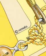 HERMES（エルメス）バンダナ・スカーフ 黄 サイズ:90 レディース/2200615577746
