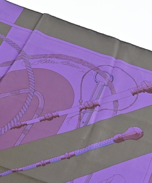 HERMES（エルメス）バンダナ・スカーフ 紫 サイズ:90 レディース/2200615742113