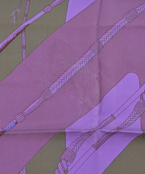 HERMES（エルメス）バンダナ・スカーフ 紫 サイズ:90 レディース/2200615742113