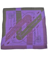 HERMES（エルメス）バンダナ・スカーフ 紫 サイズ:90 レディース/2200615742113