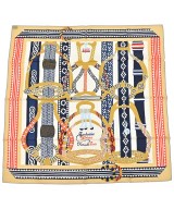 HERMES（エルメス）バンダナ・スカーフ 白 サイズ:90 レディース/2200547492261