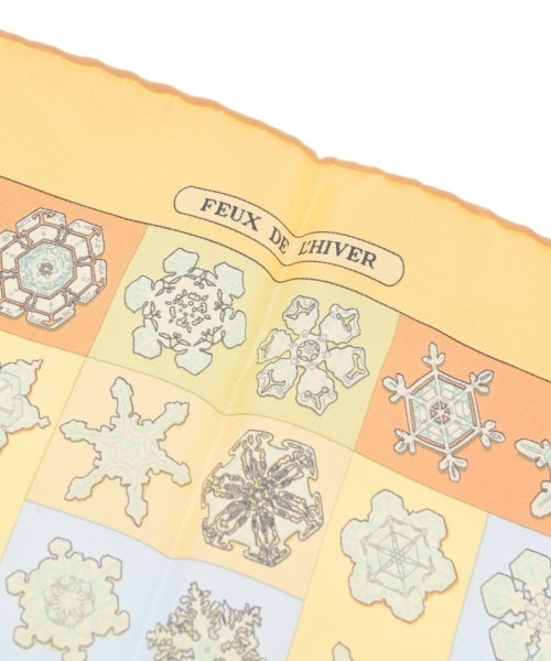 HERMES（エルメス）バンダナ・スカーフ 黄 サイズ:45 レディース/2200614488029