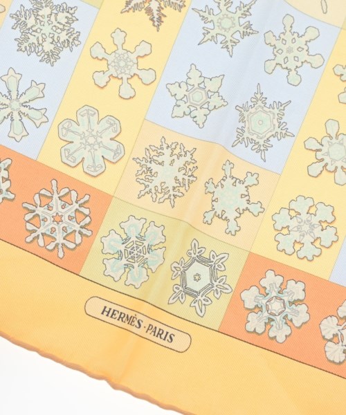 HERMES（エルメス）バンダナ・スカーフ 黄 サイズ:45 レディース/2200614488029