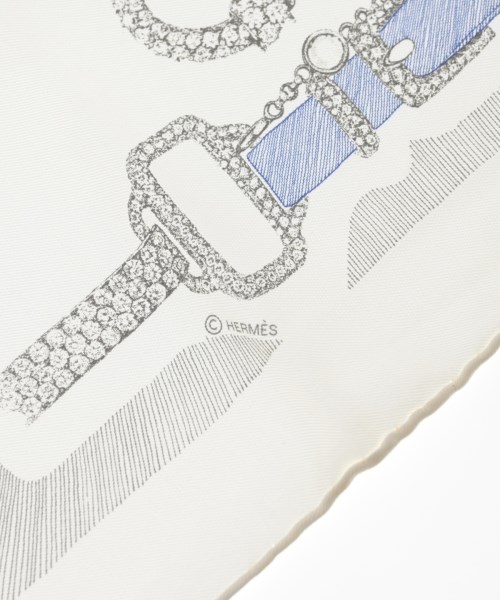 HERMES（エルメス）バンダナ・スカーフ 白 サイズ:90 レディース/2200617112419