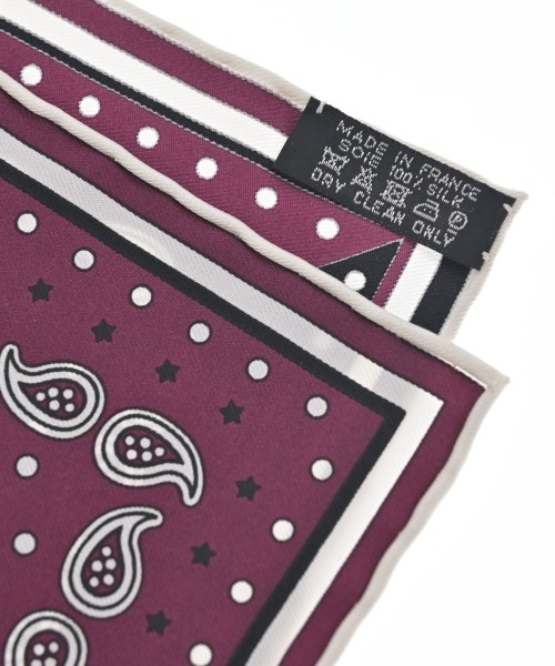 HERMES（エルメス）バンダナ・スカーフ 黒 サイズ:55 レディース/2200597214783