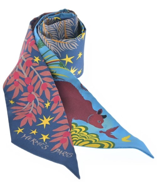 HERMES（エルメス）バンダナ・スカーフ 青 サイズ:- レディース/2200611637482