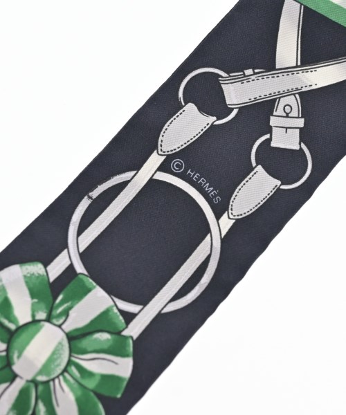 HERMES（エルメス）バンダナ・スカーフ 黒 サイズ:- レディース/2200611637529