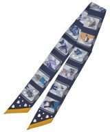 HERMES（エルメス）バンダナ・スカーフ 紺 サイズ:- レディース/2200611637550