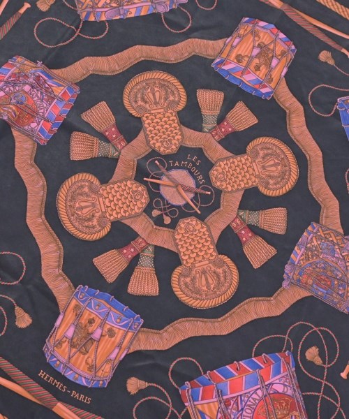 HERMES（エルメス）バンダナ・スカーフ 黒 サイズ:90 レディース/2200619690052