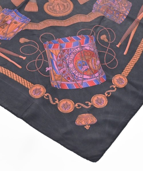 HERMES（エルメス）バンダナ・スカーフ 黒 サイズ:90 レディース/2200619690052