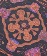 HERMES（エルメス）バンダナ・スカーフ 黒 サイズ:90 レディース/2200619690052