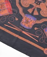 HERMES（エルメス）バンダナ・スカーフ 黒 サイズ:90 レディース/2200619690052