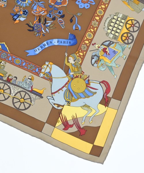 HERMES（エルメス）バンダナ・スカーフ 茶 サイズ:- レディース/2200619974916