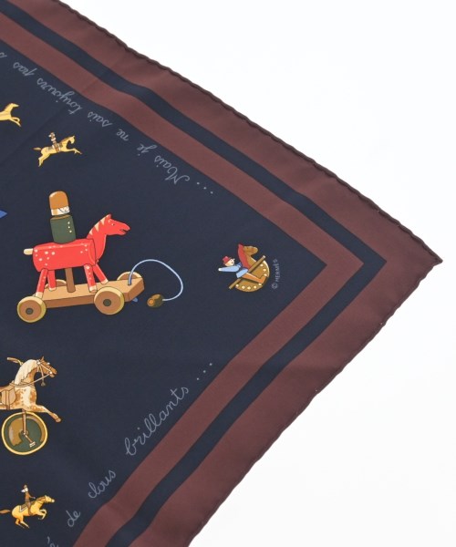 HERMES（エルメス）バンダナ・スカーフ 紺 サイズ:- レディース/2200619974947