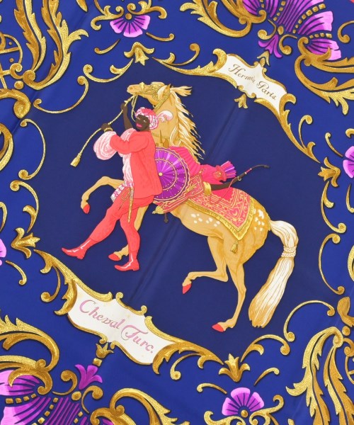 HERMES（エルメス）バンダナ・スカーフ 紺 サイズ:- レディース/2200619974954