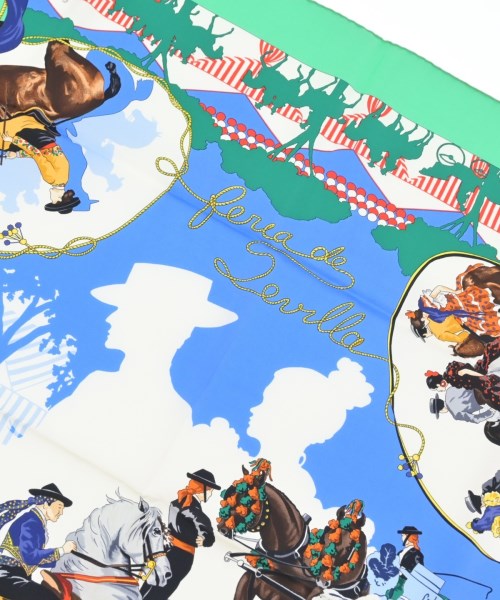 HERMES（エルメス）バンダナ・スカーフ 緑 サイズ:- レディース/2200619974961