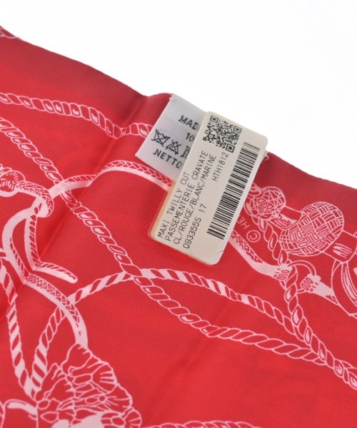 HERMES（エルメス）バンダナ・スカーフ 赤 サイズ:- レディース/2200620596114