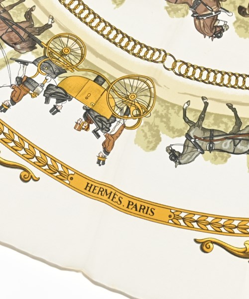 HERMES（エルメス）バンダナ・スカーフ 白 サイズ:90 レディース/2200620824040