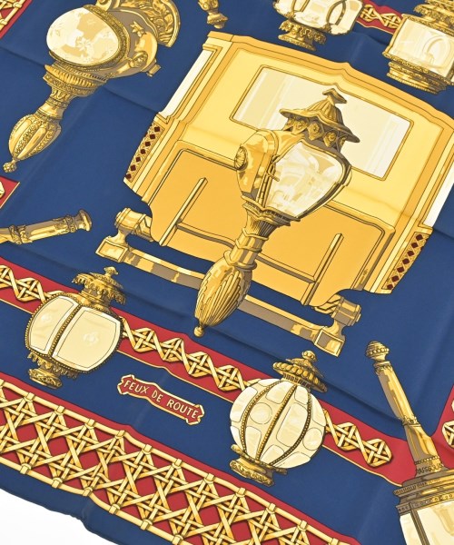 HERMES（エルメス）バンダナ・スカーフ 青 サイズ:90 レディース/2200620824057